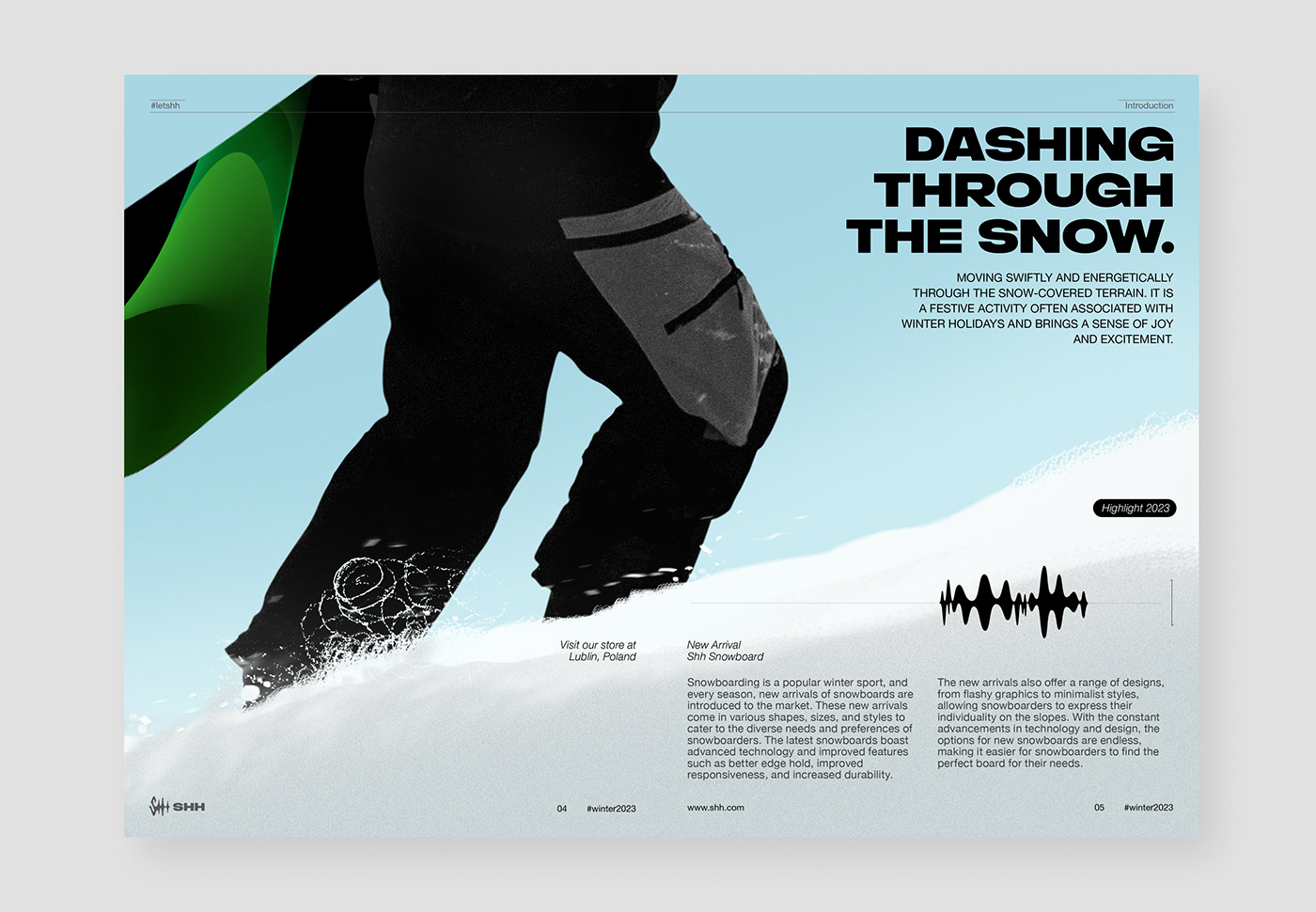 brochure nguyễn thế bảo poland graphic design SHH Snowboard snow snowboard snowboard design Snowboarding sound winter