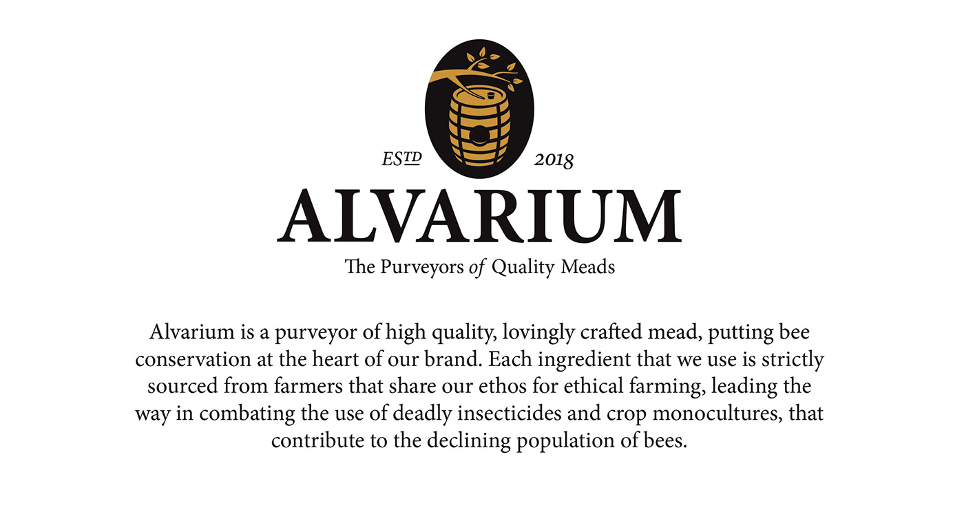 mead bees Alvarium graphic design  northumbria Bee conservation branding  honey FMP final major project