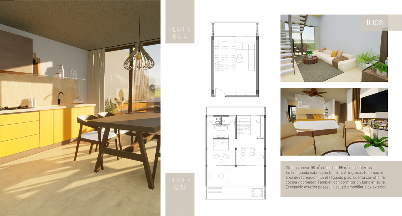 3D architecture diseño Diseño de Interiores hotel interior design  Interiorismo Render