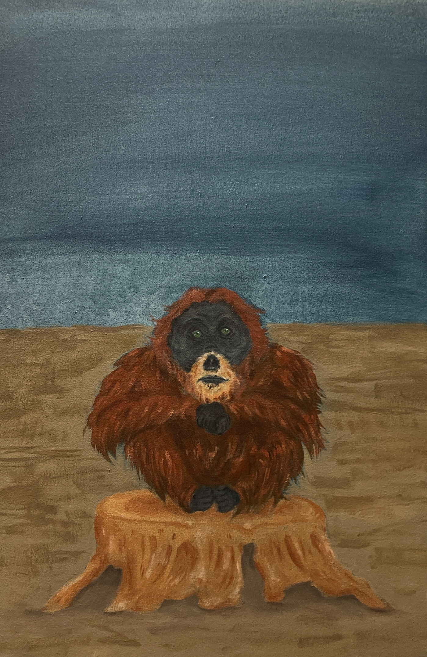 acrylic acrylic on canvas art orangutan painting   paint