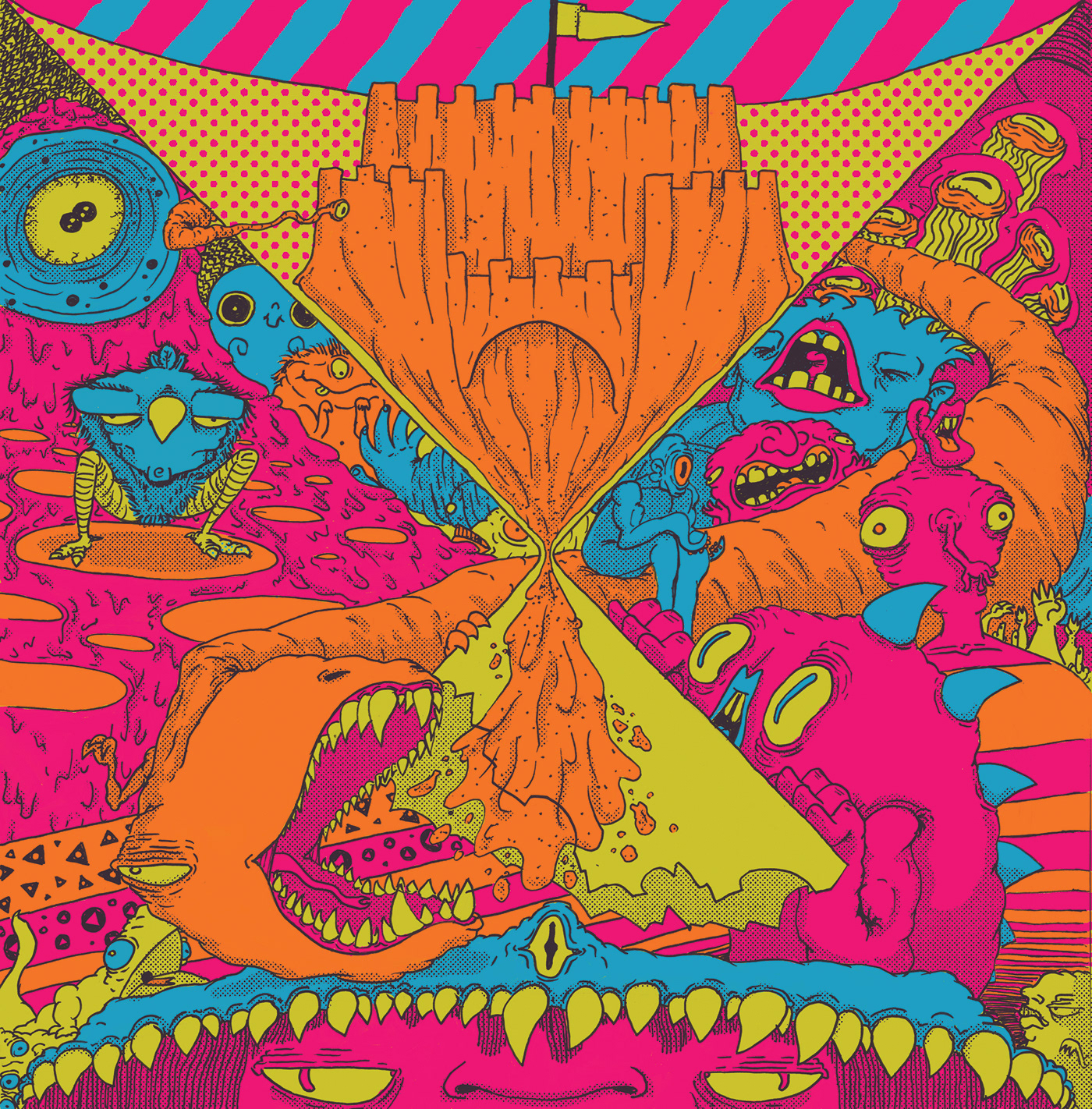 ILLUSTRATION  psychedelic record sleeve Jimmy Hendrix secret seven inch