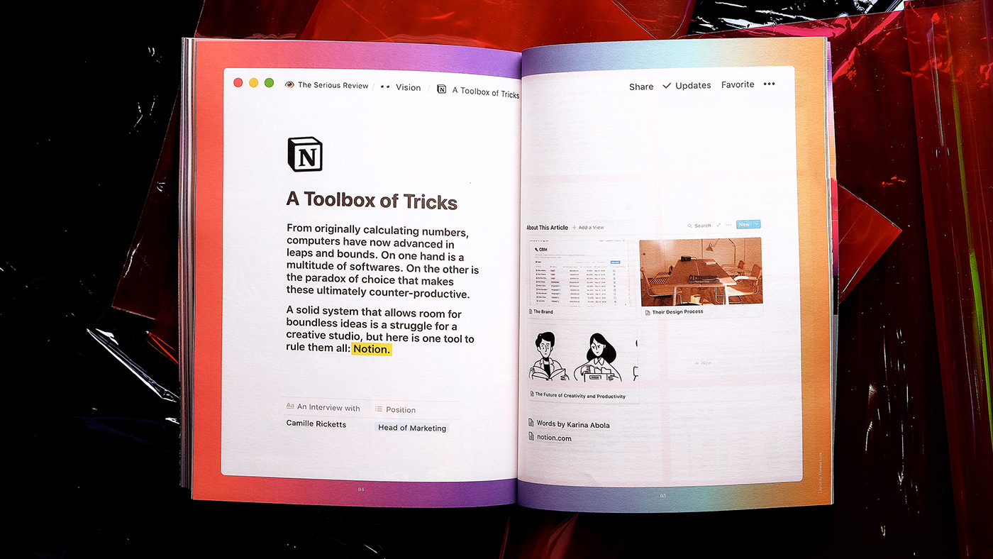 design distortion editorial Glitch gradient holographic Layout magazine outliers typography  