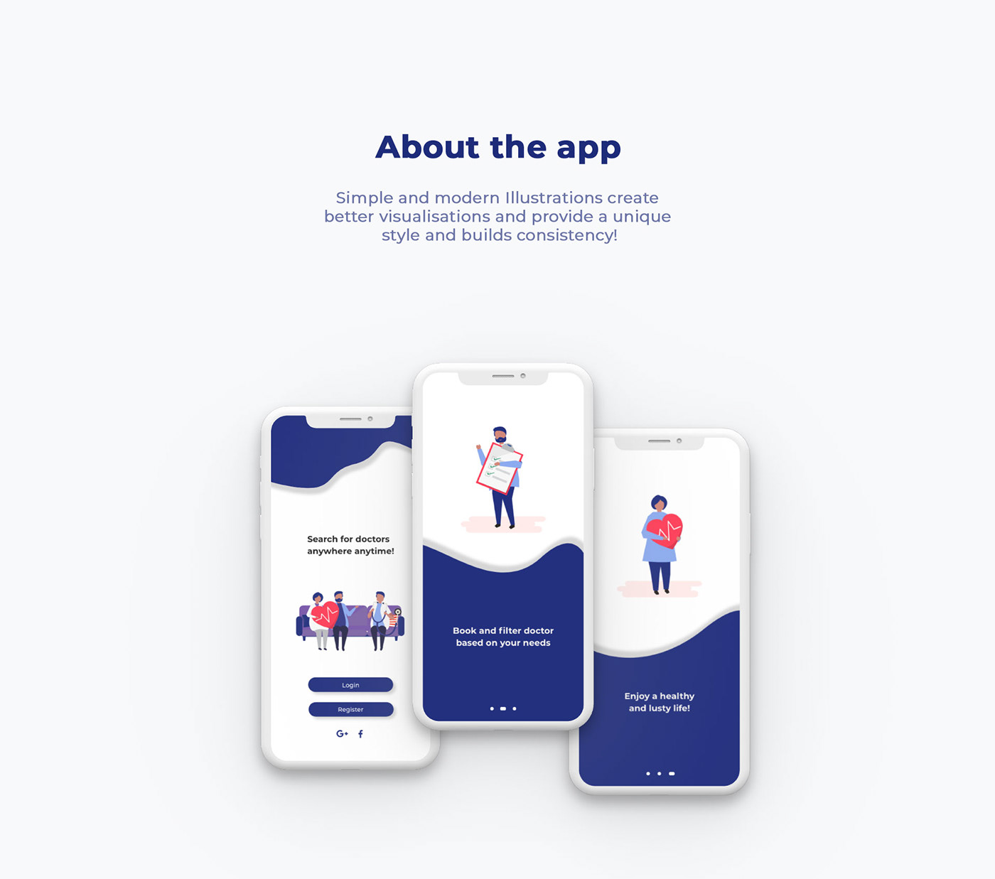Mobile app app design healthcare app Book A Doctor