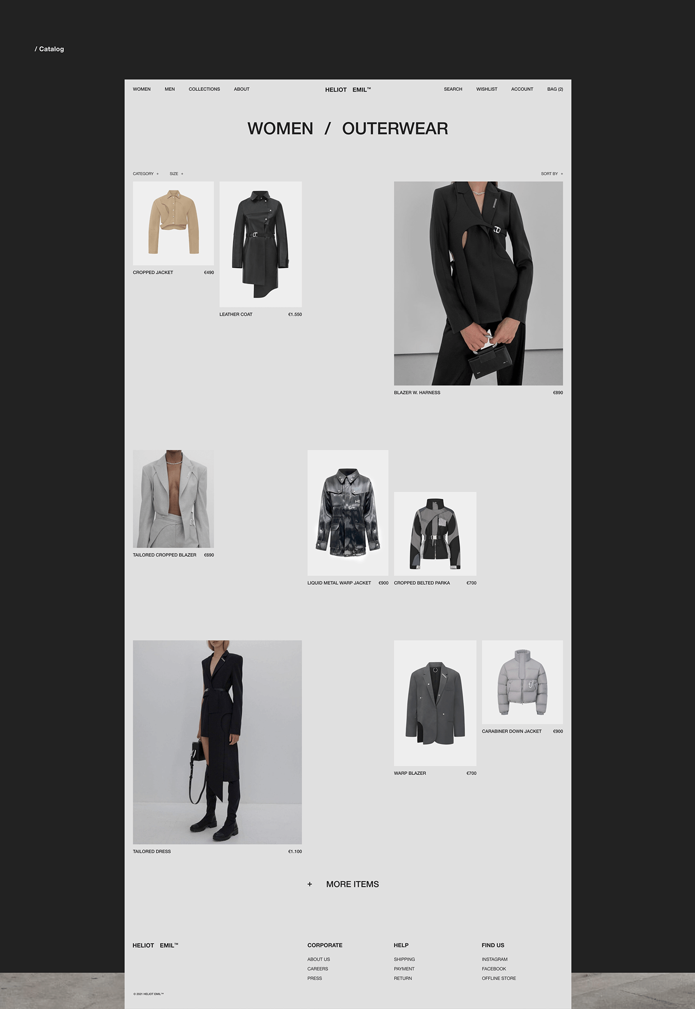 concept e-commerce Fashion  Figma online store redesign UI/UX uprock Website