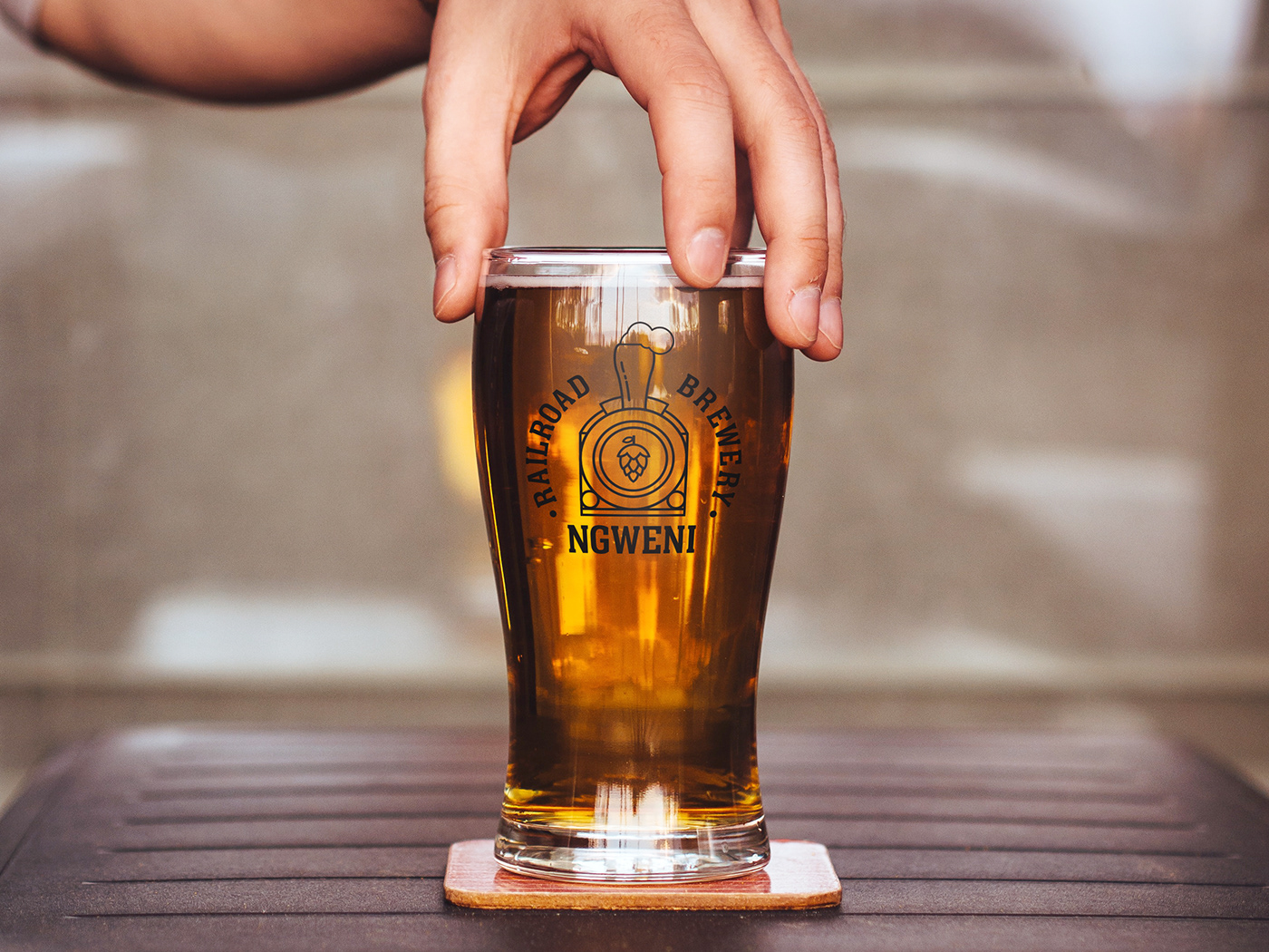 beer branding  brewery Logo Design train