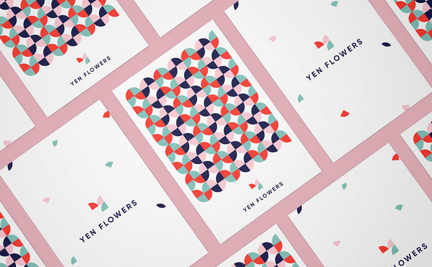 Bouquet brand identity branding florist flower logo Flower Shop identity logo pattern Stationery