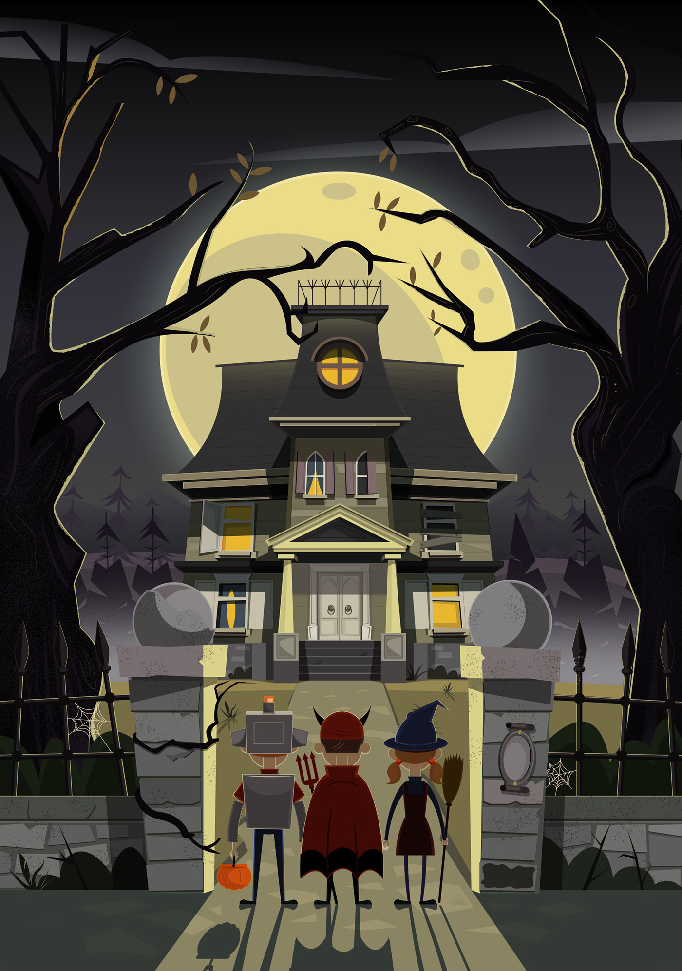 Halloween TrickorTreat vector vectorart Scary spooky horror