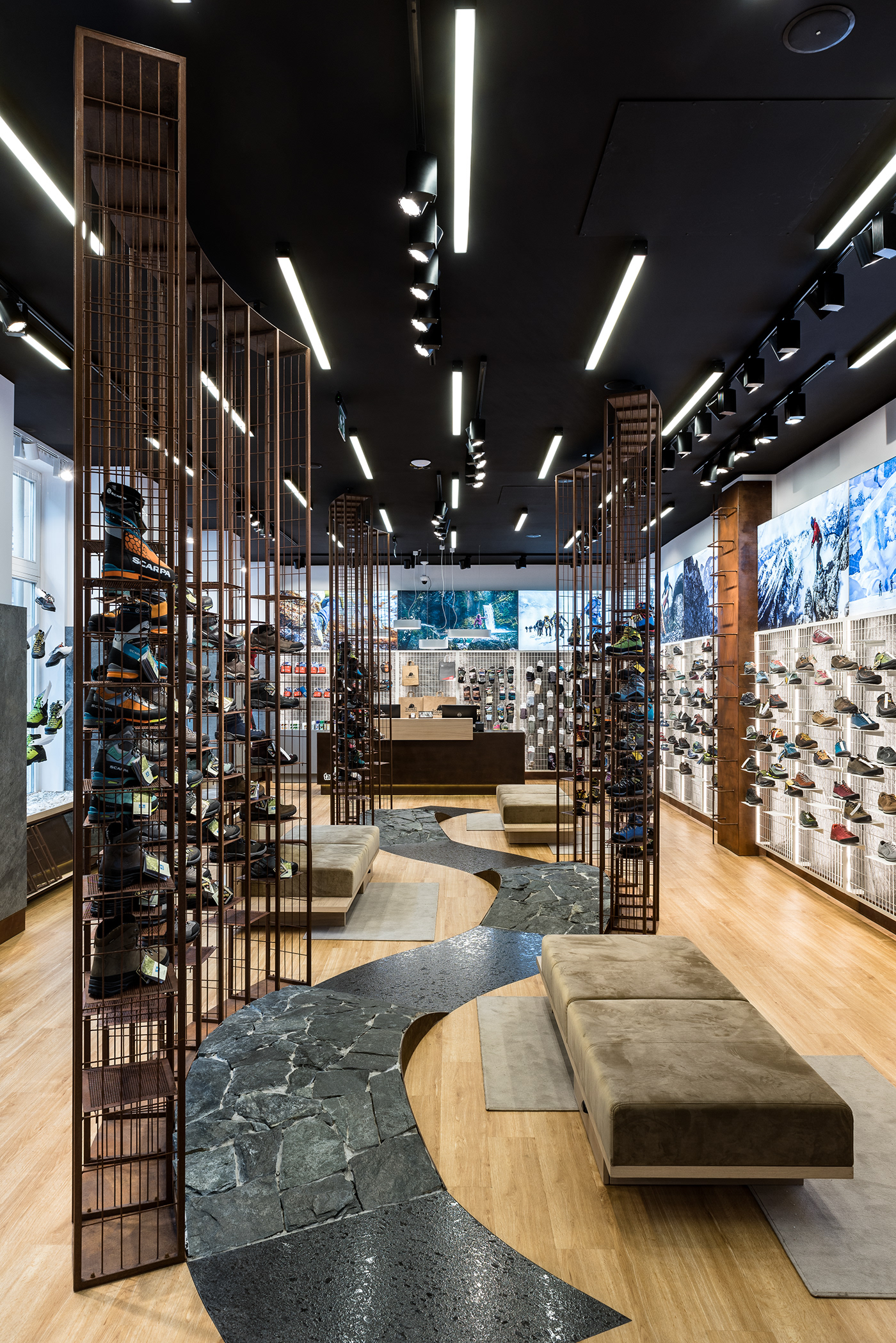Outdoor shoe store interior Behance