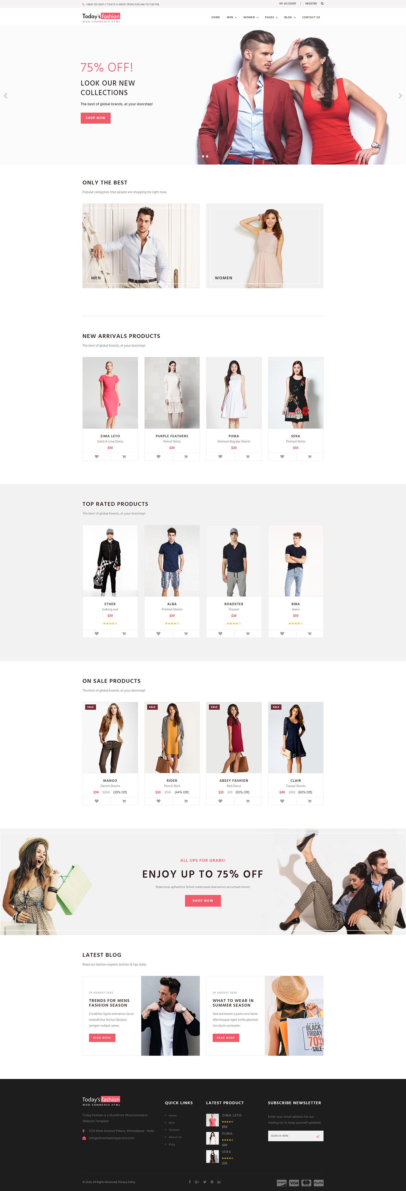ecommerce free template apparel free template