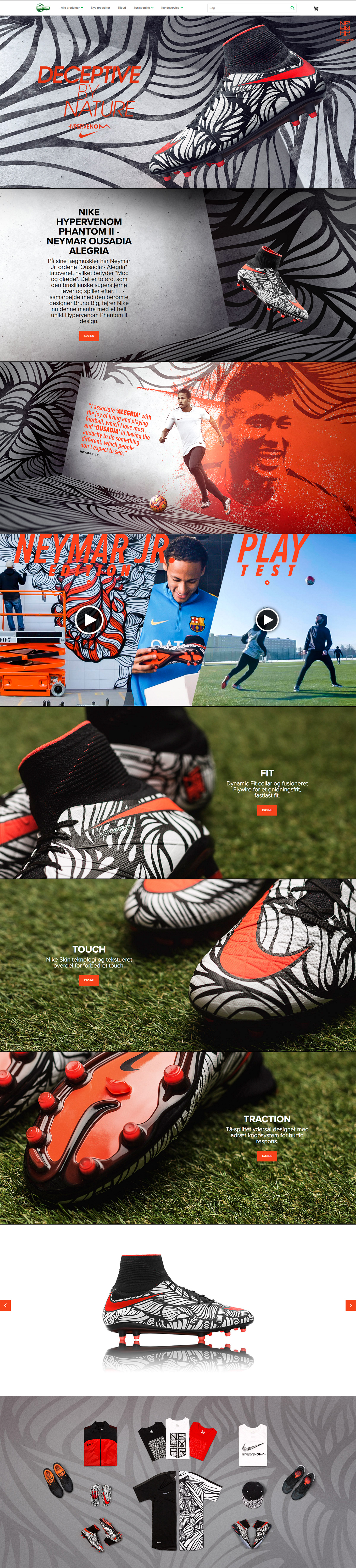 football soccer sport Neymar Nike microsite Webdesign
