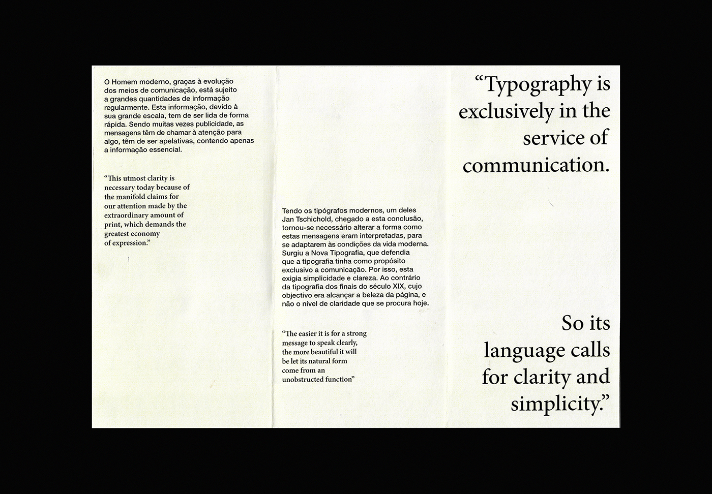 brochure editorial jan tschichold New Typography