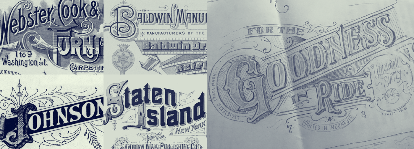 vintage Packaging 19th century lettering Handlettering ephemera labels