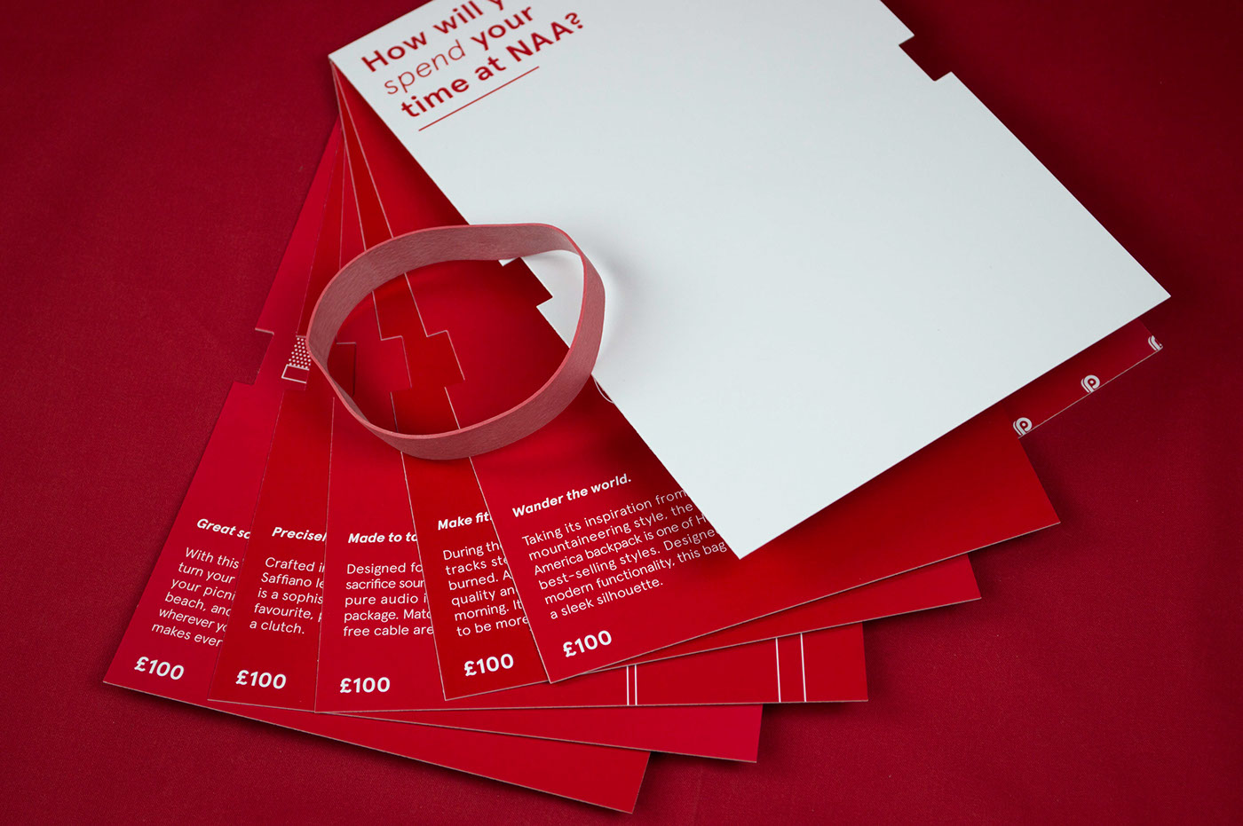 publication multi format Booklet brochure mailer red Monochromatic trendlist