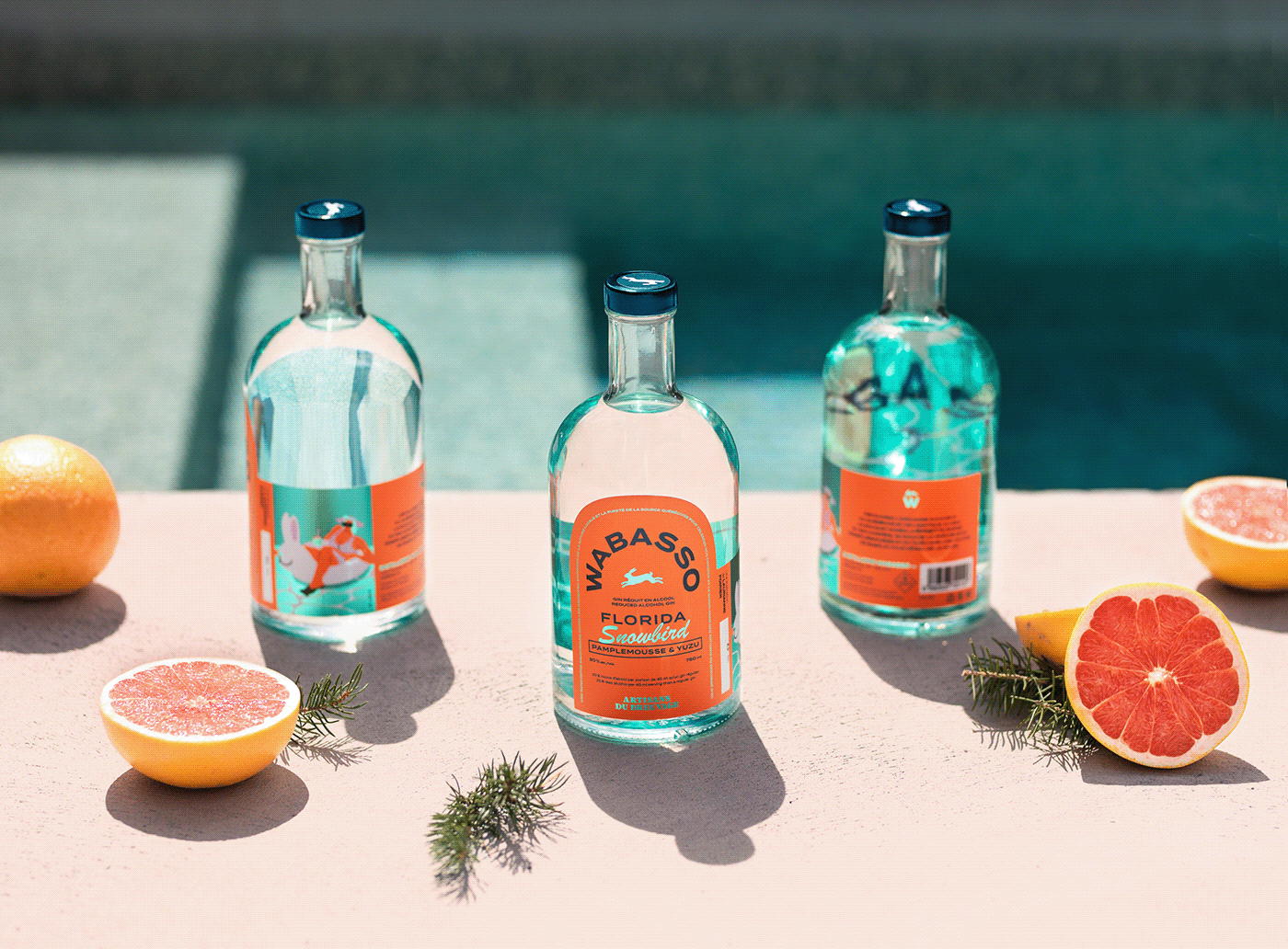 alcohol beach bottle cocktail distillery gin Label party Pool summer