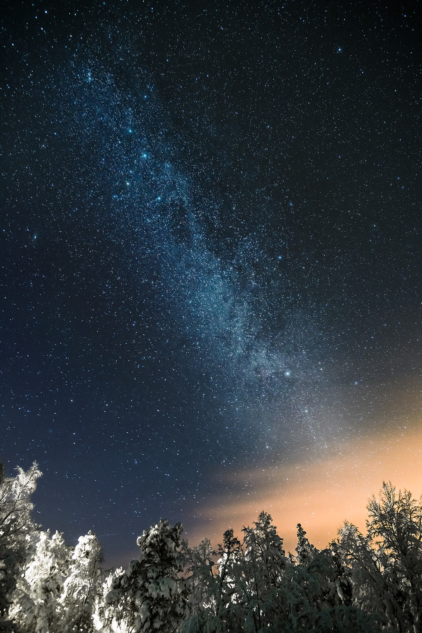 Astro night Lapland SKY stars winter Landscape