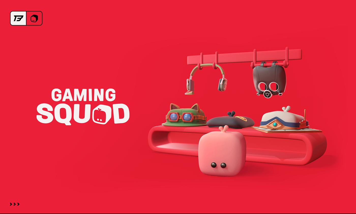 3D art direction  branding  Character design  Fun Gaming logo LOGO cute Mascot motion