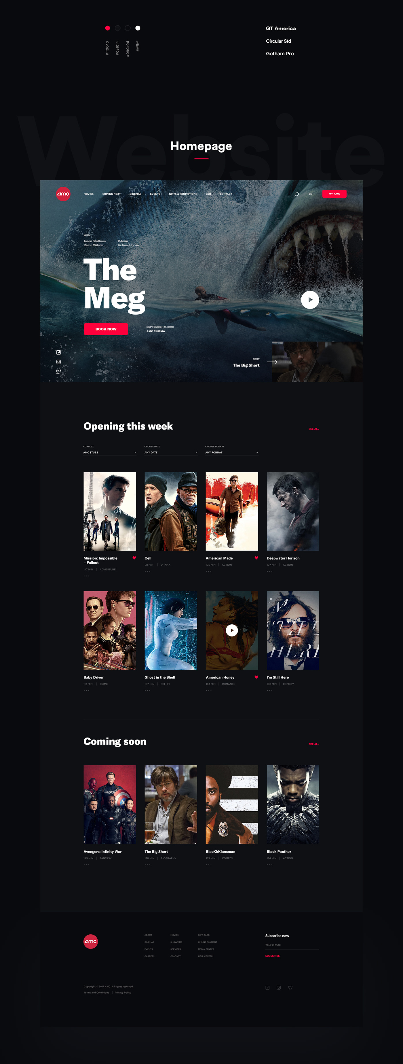 Cinema movie Film   Entertainment Booking Website design app UI/UX interaction