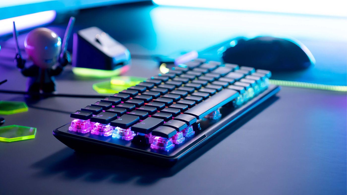 Gaming keyboard industrial design  product design  Gamer Roccat turtle beach design Consumer electronic RGB