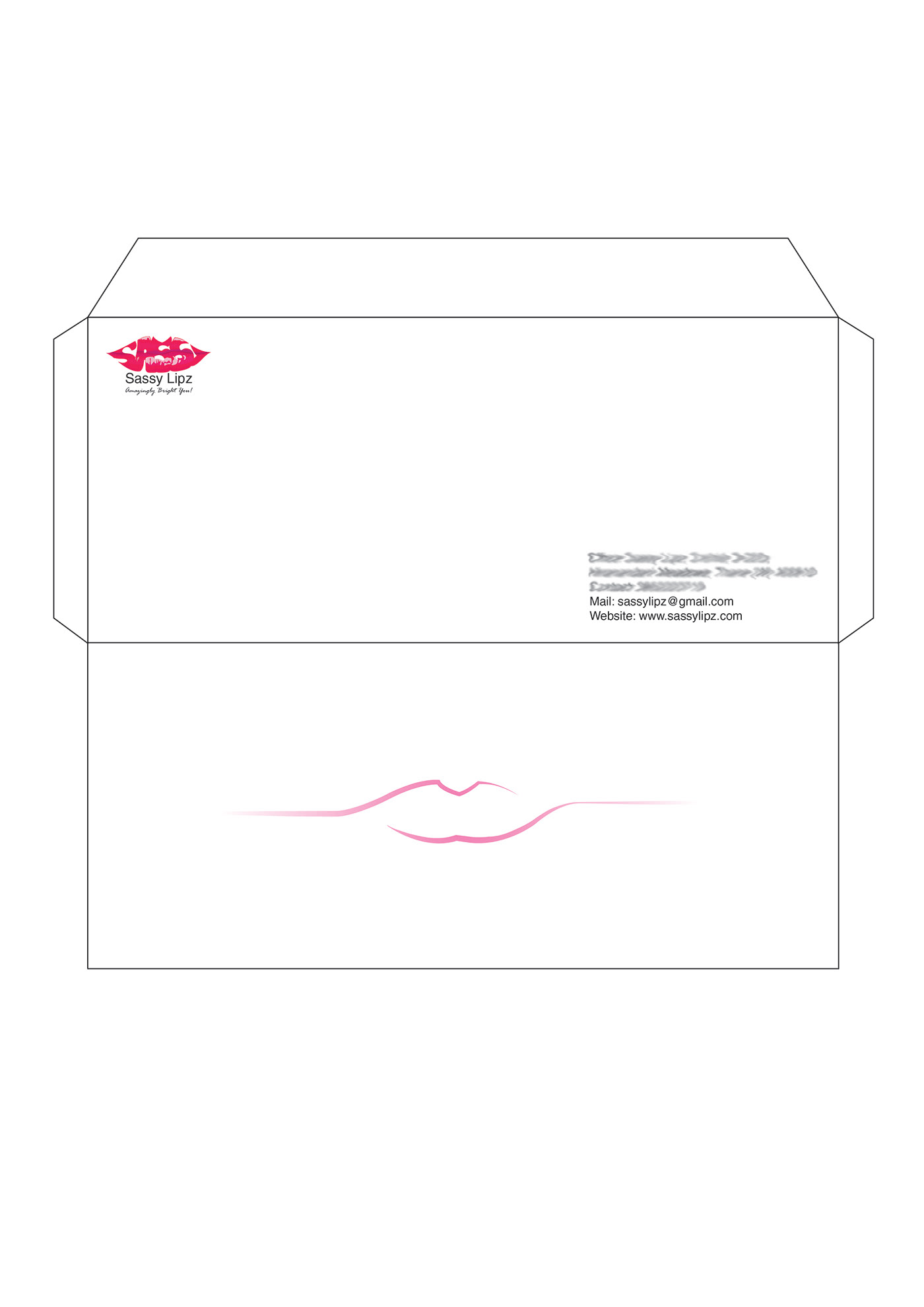 ILLUSTRATION  lips product pink lip balm idea ad letter head invelop logo visiting card