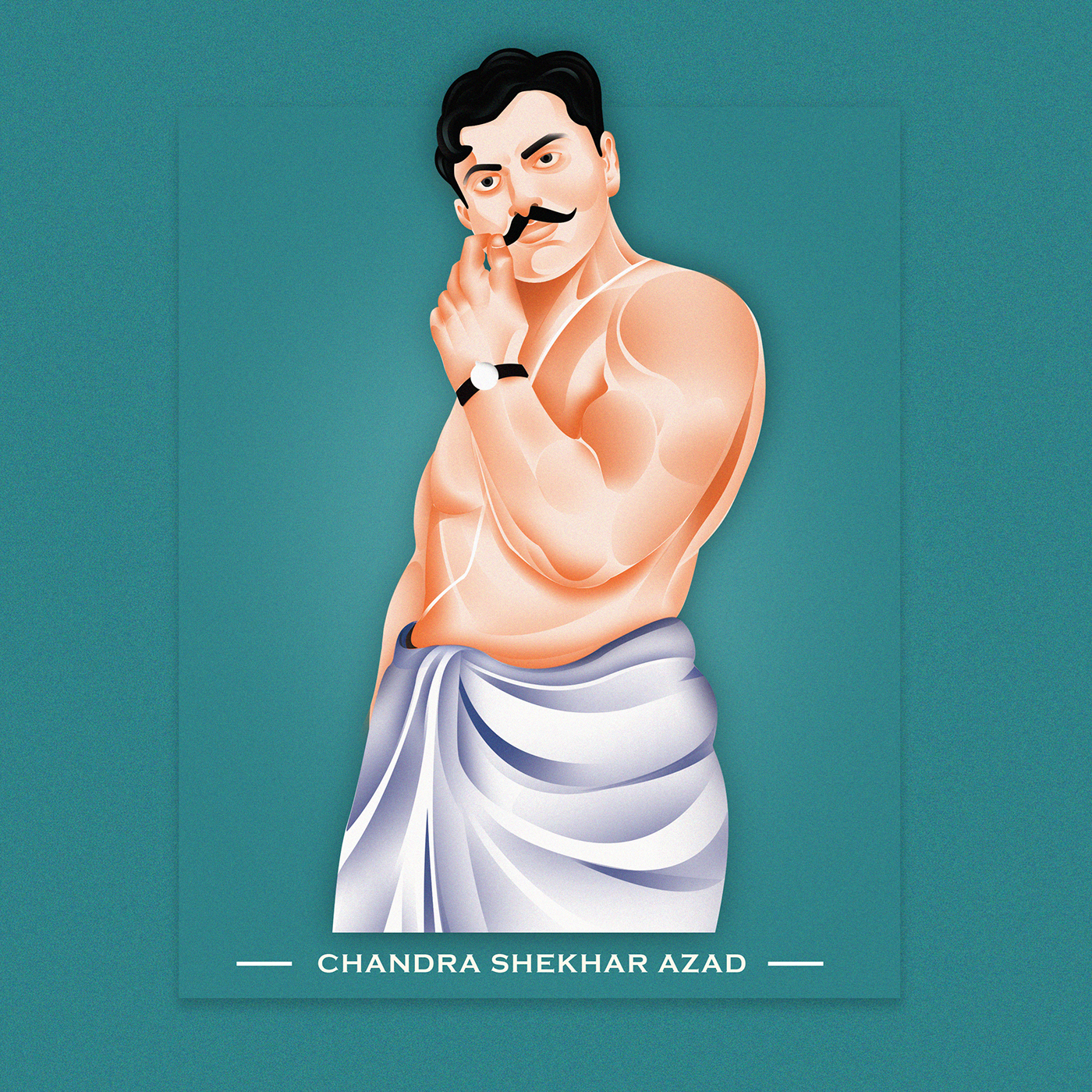 ILLUSTRATION  FREEDOM FIGHTER indian graphic design  art Style inspiration Ideal Work 