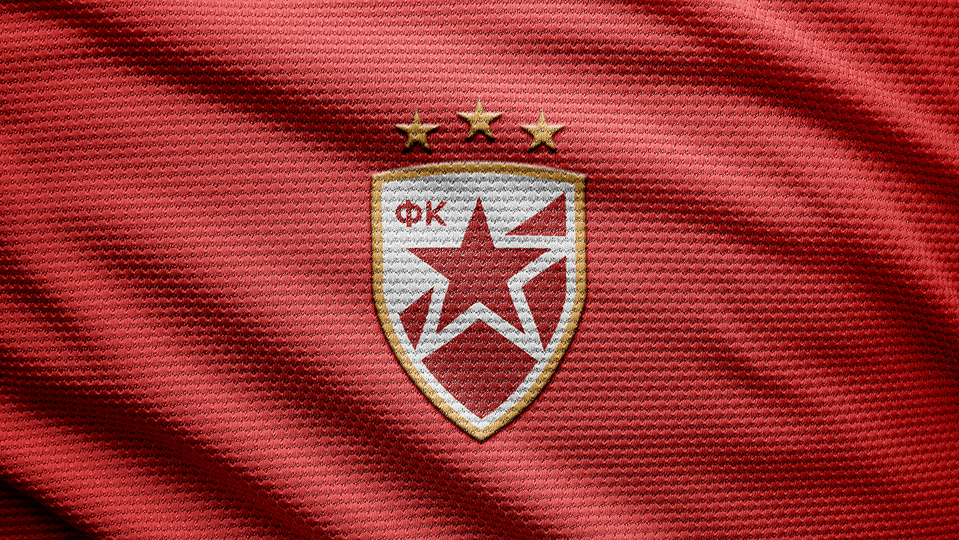 football emblem logo Serbia belgrade rebranding FK Crvena Zvezda red star belgrade superliga serbia zvezda