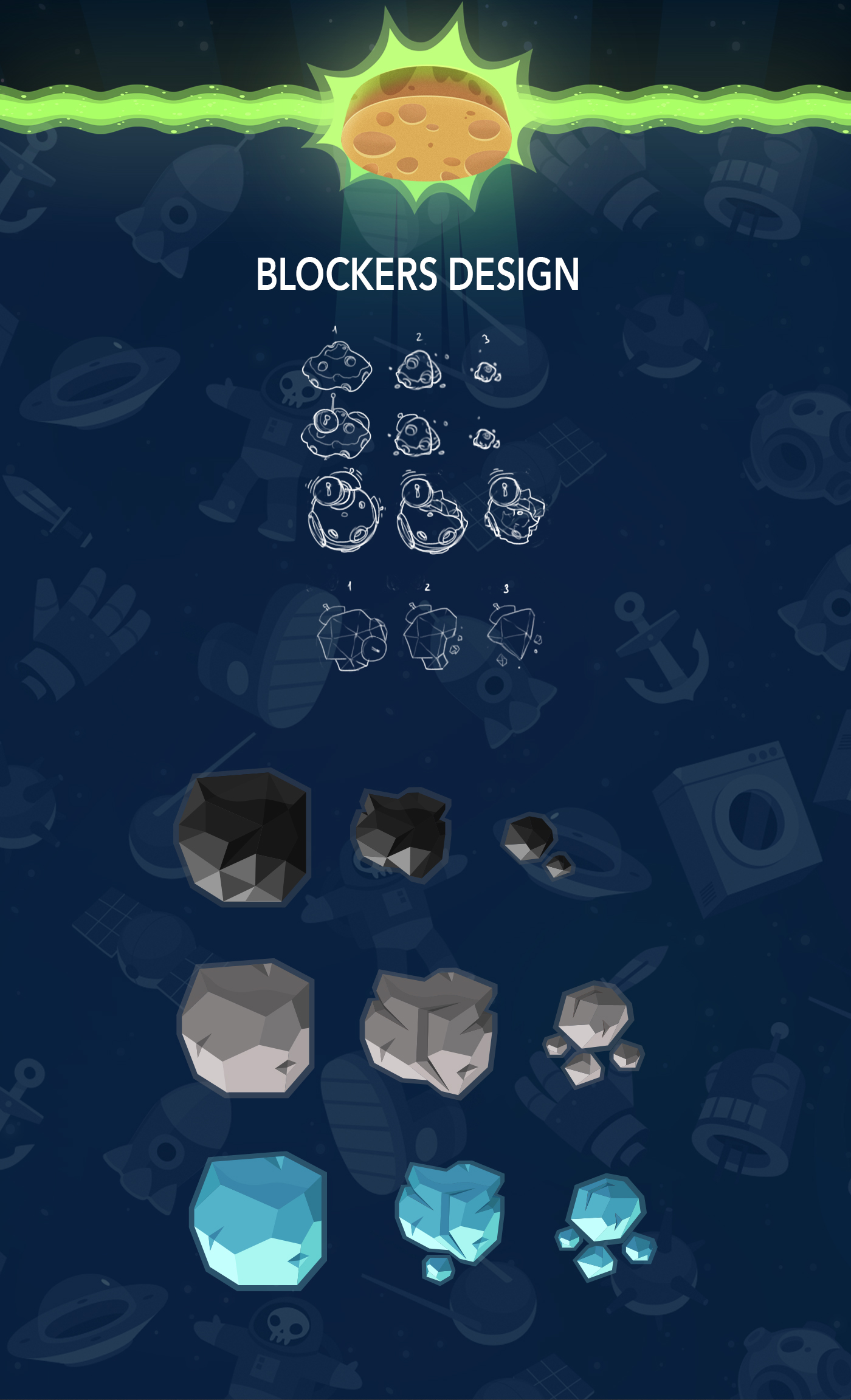 Cosmic Midget game art (creatures and blockers). on Behance