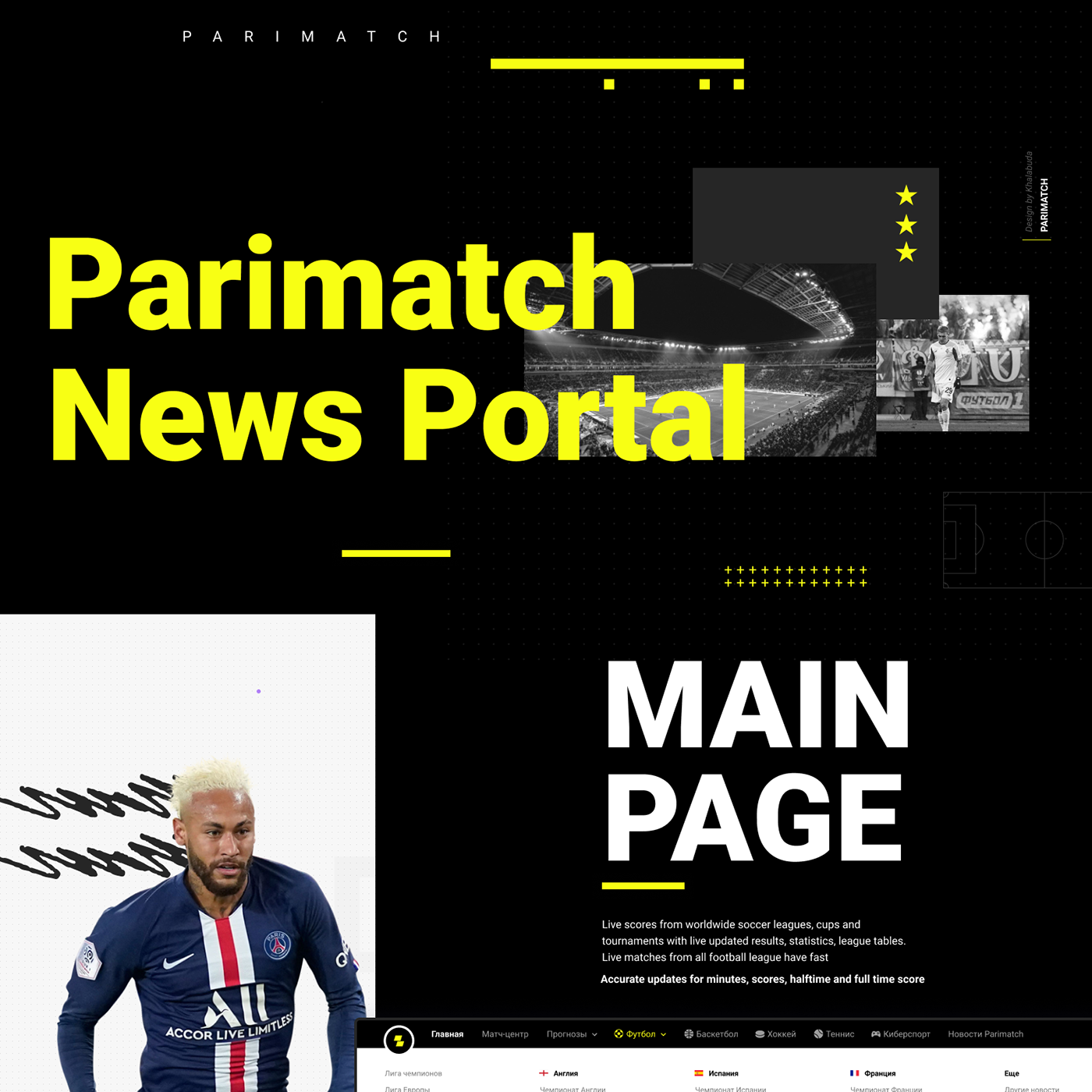 betting design gambling news Parimatch portal UI ux