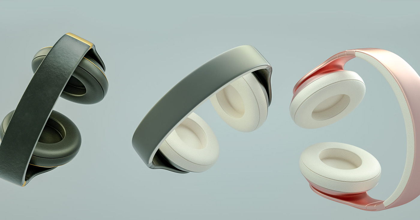 3d modeling headphone beats product design  personal project 3D cinema 4d epic realistic octane