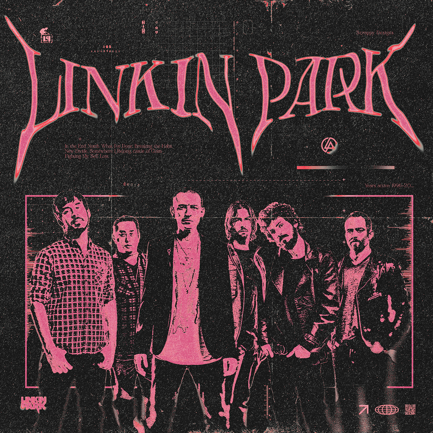 linkin park music artwork graphic design  photoshop Social media post marketing   Advertising  ads poster