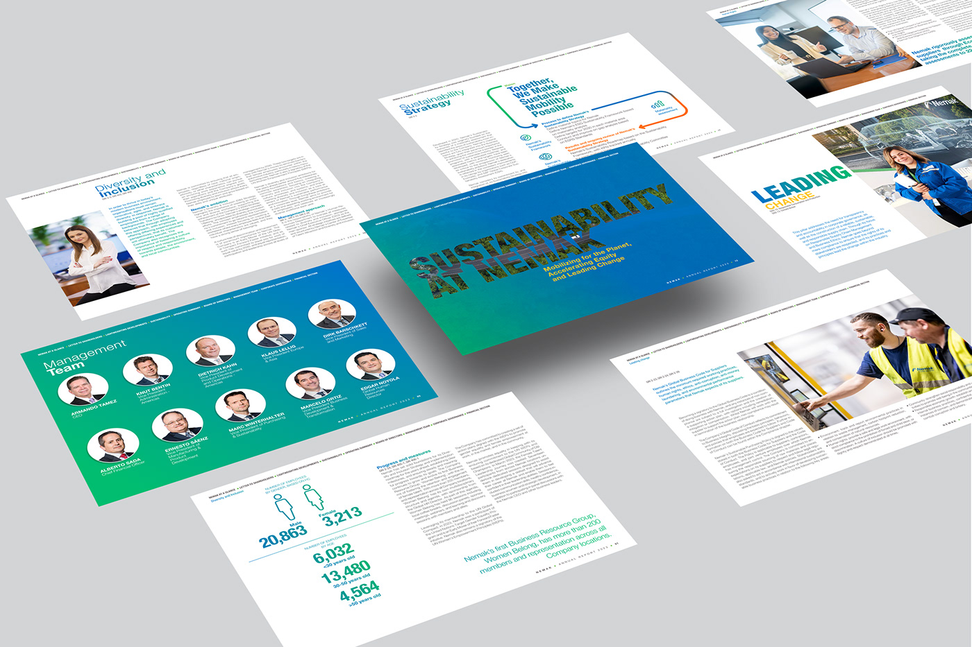 annual report editorial design  editorial design graphic design  informe anual Diseño editorial gradient minimal