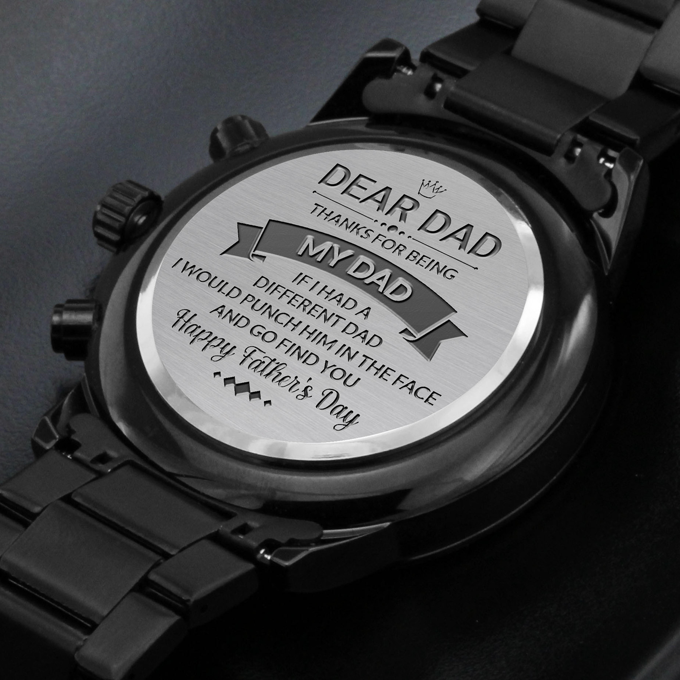 dad dog tag Father's Day gearbubble jewelry Mens Watch message card design pendant Dasign SHINEON   watch design