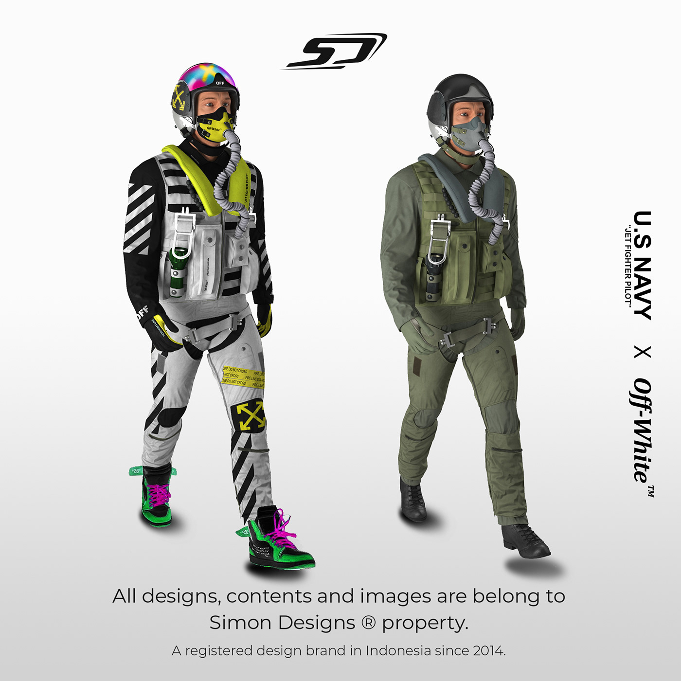 Simon Designs uniform design pilot design jet fighter pilot off white virgil abloh designer cool aviation
