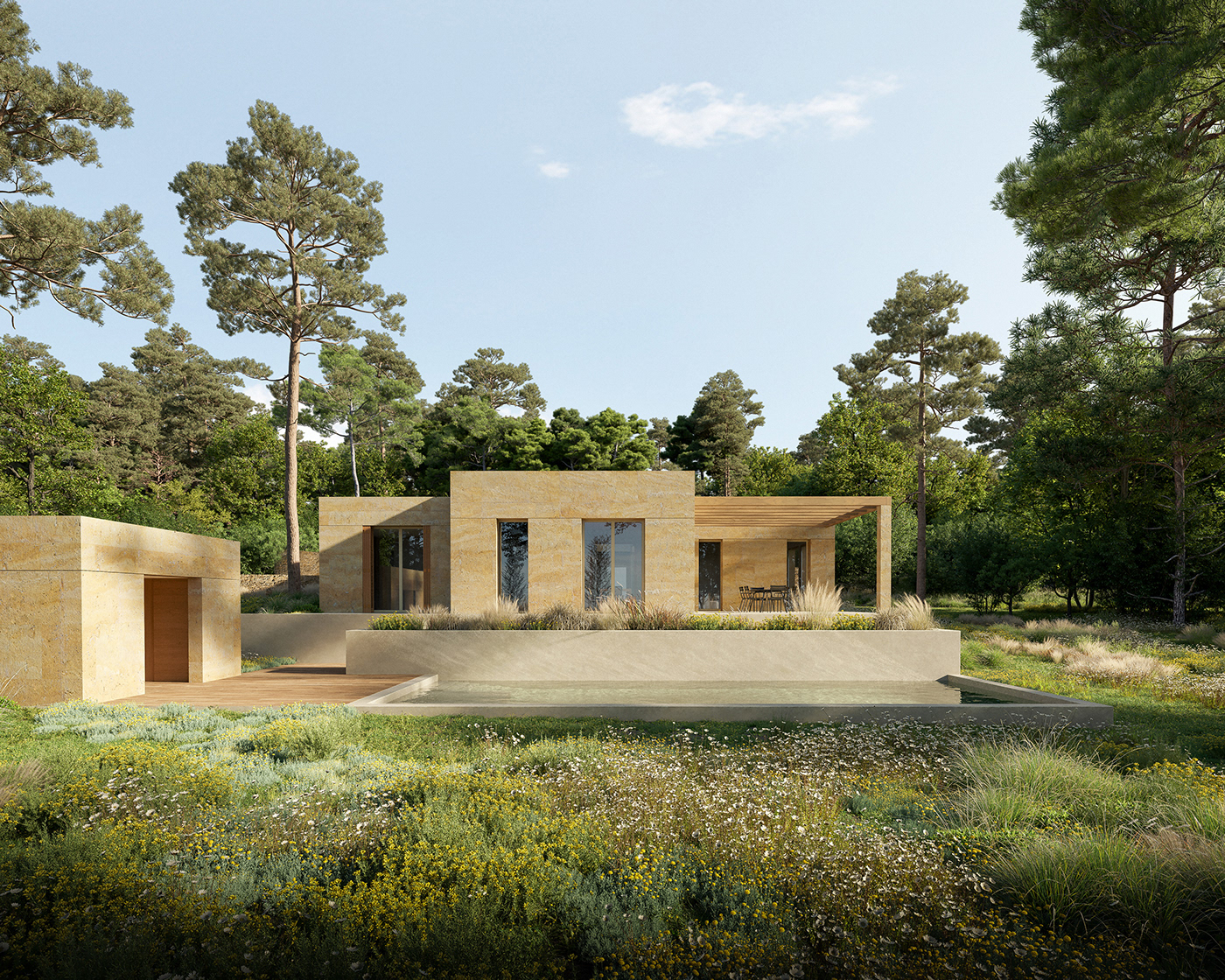 archviz Competition corona renderer housing Render rendering Villa