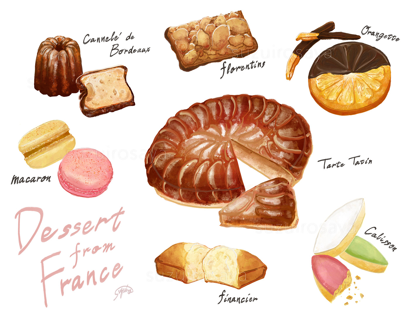 artwork book bookcover Drowing Foods graphicdesign ILLUSTRATION  Illustrator Sweets