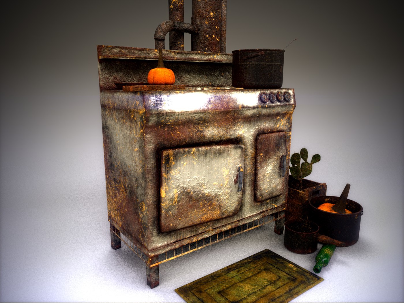 kitchen stove stove kitchen 3D high art interactive Flash environment fallout 4 design game digital graphic
