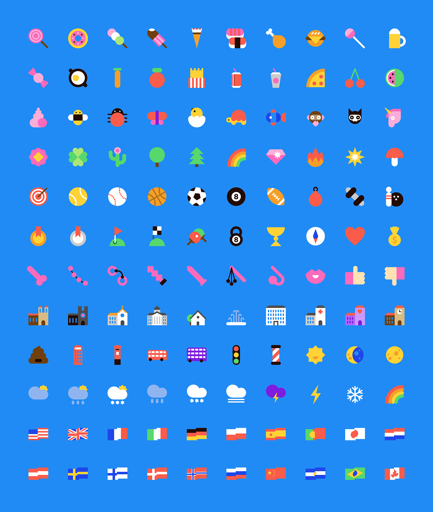 stickers Chat Emoji ILLUSTRATION  icons icon set New York usa visual design Web