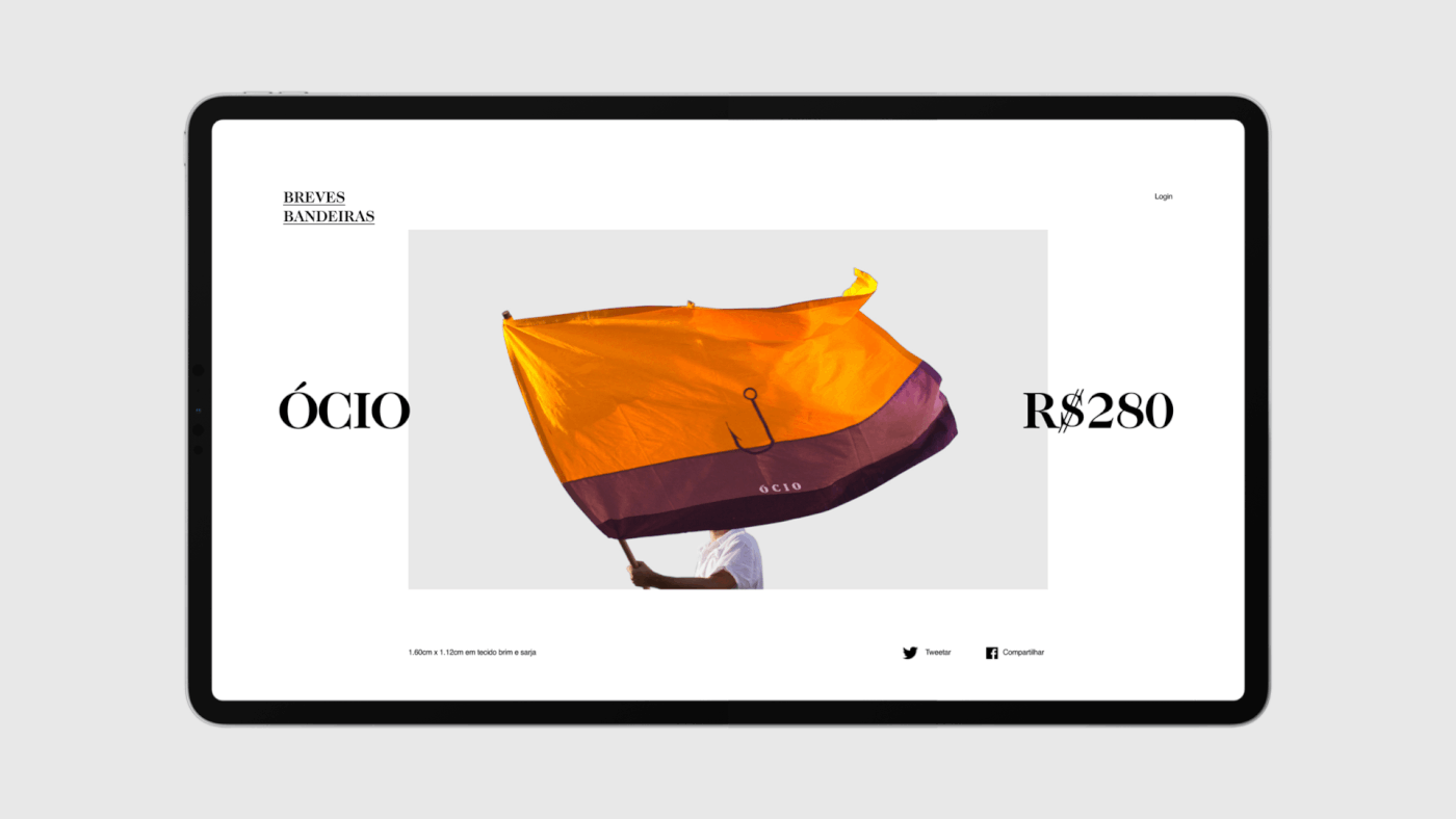 Brazilian type minimal Caslon Interface Web flag art auction Vexilology