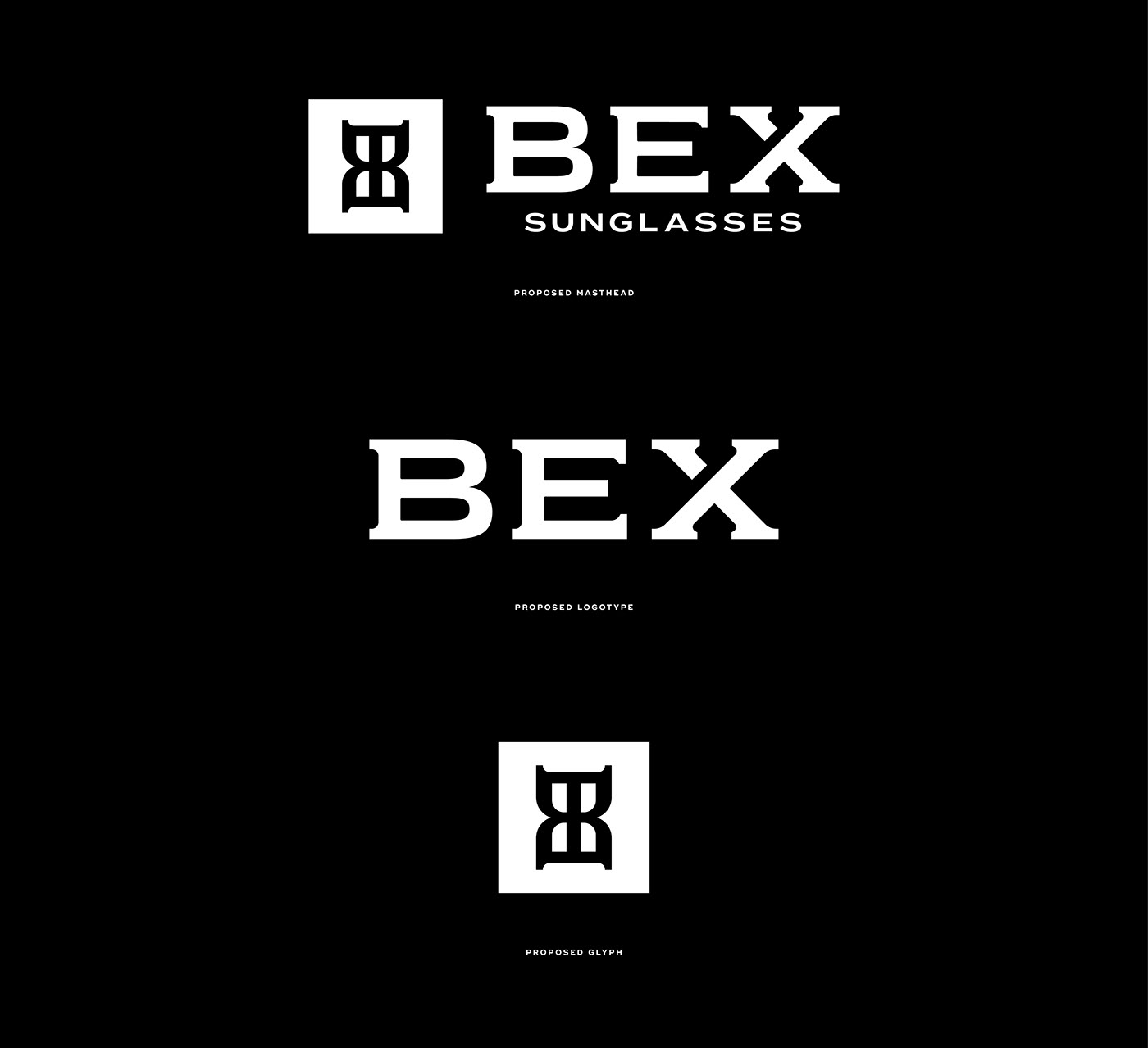 bex branding  Logo Design optics Packaging product design  Rebrand Sunglasses western