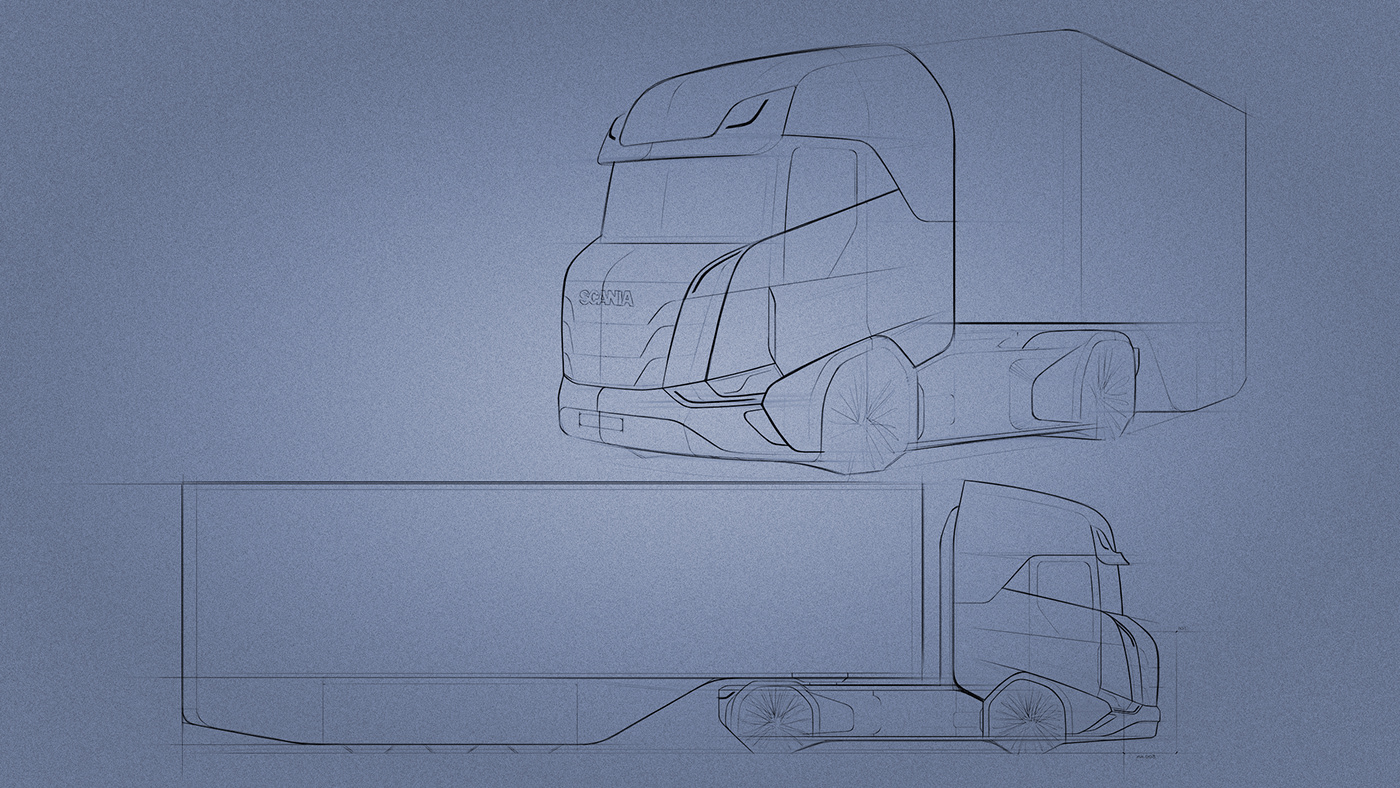 automotive   car design concept emrEHusmen future scania SCANIA Trucks transportation truck design Vehicle