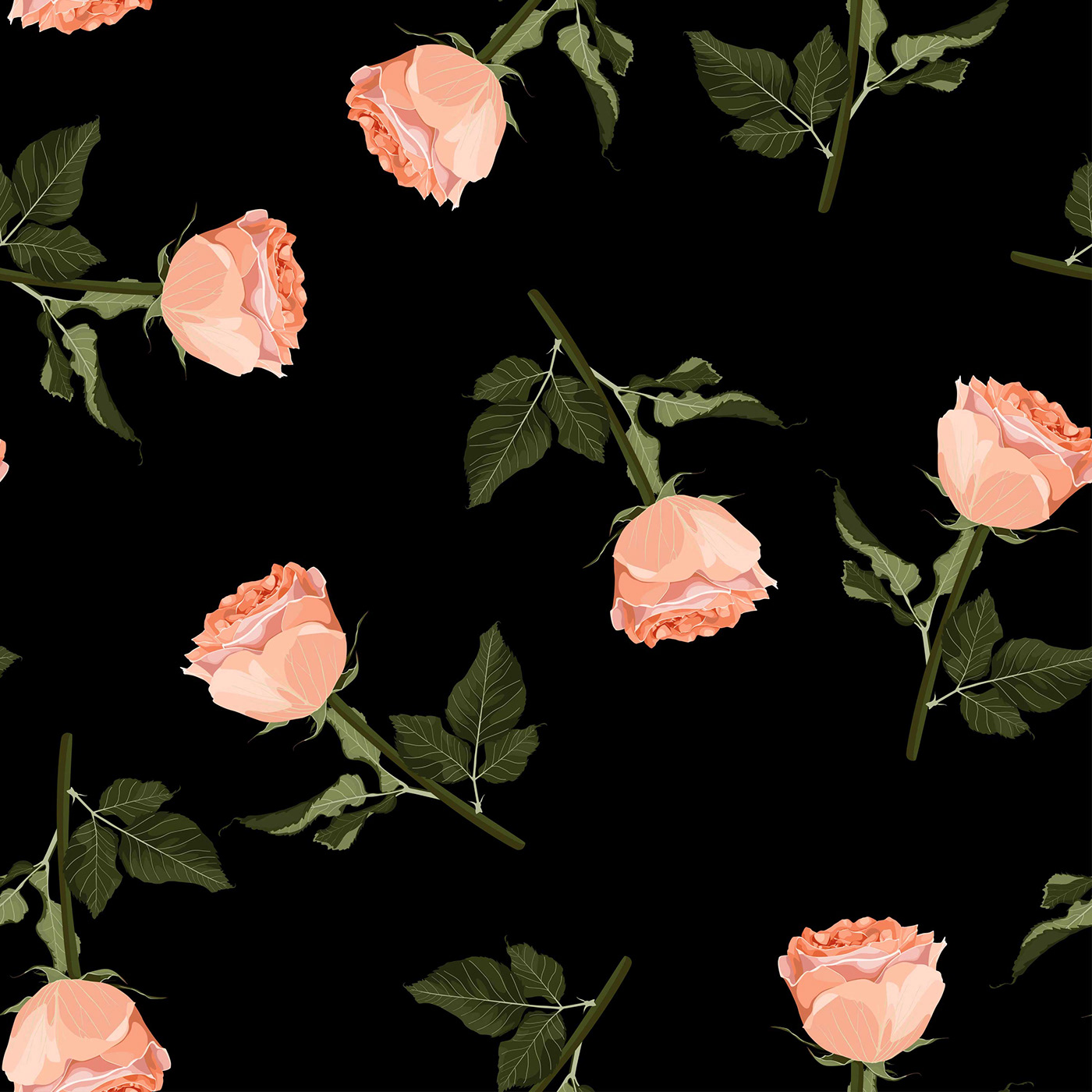 design fabric Flowers herbs Roses seamless pattern tetile