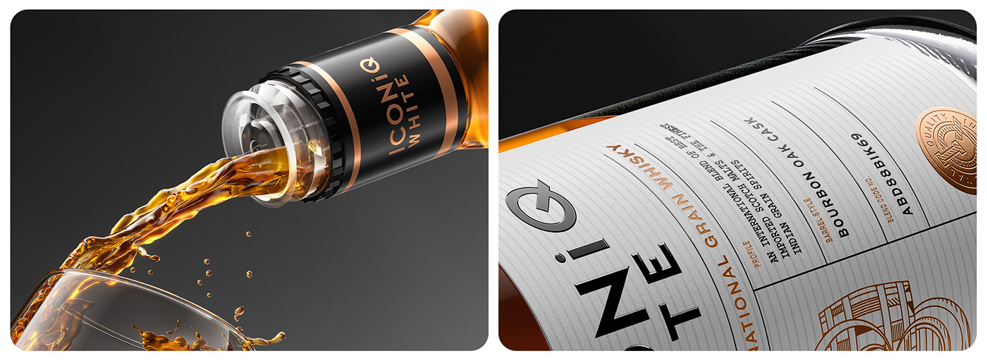 3D Advertising  cg art CGI iconiqwhite liquor productvisualization retouching  Whisky