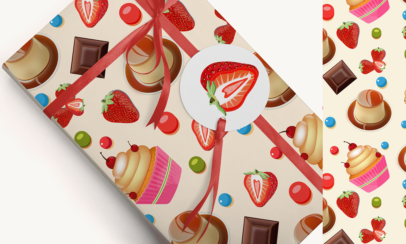 seamless pattern pattern textile design  textile pattern design  Wrapping paper vector gifts ILLUSTRATION  dessert