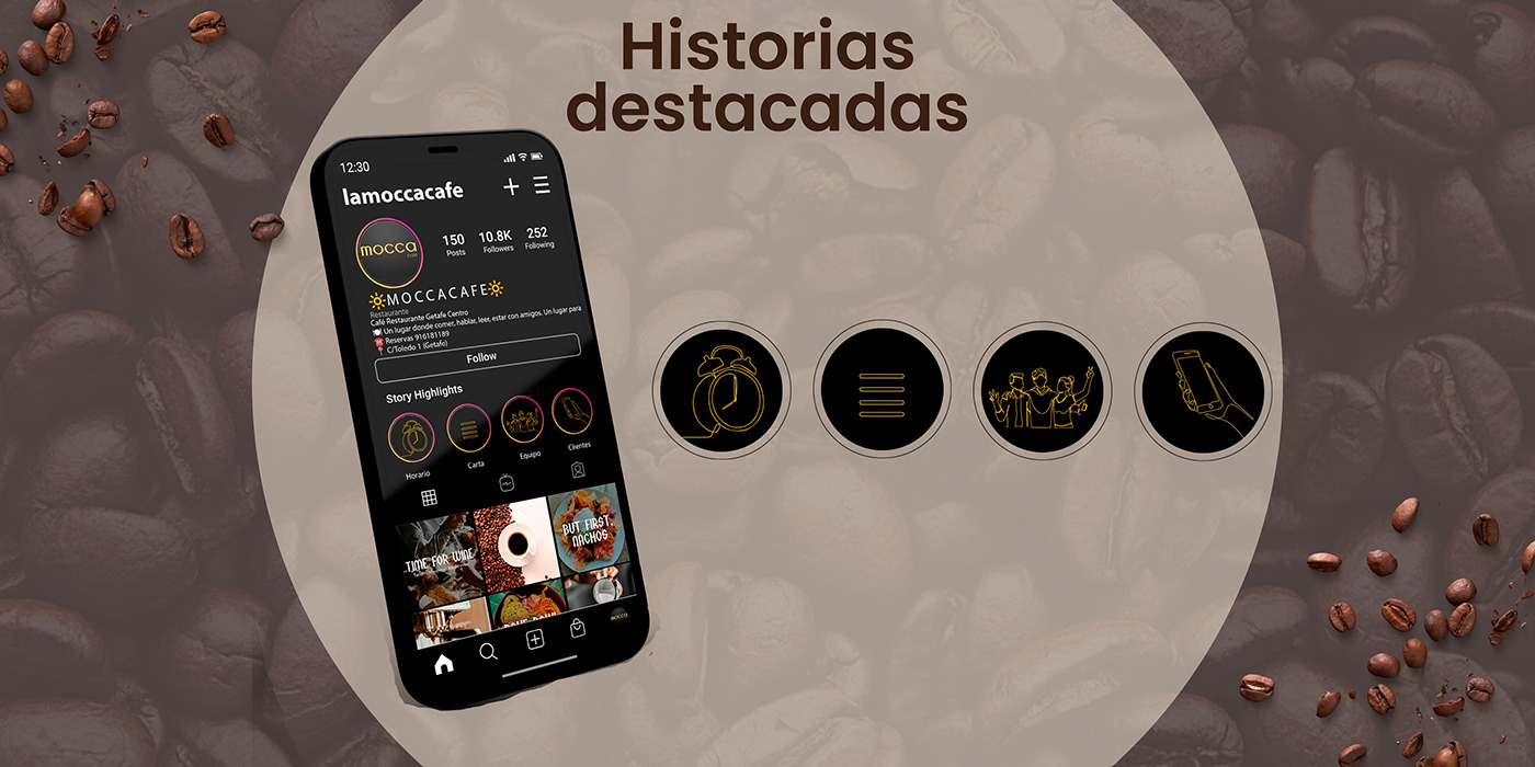 instagram restaurante feed diseño gráfico españa madrid cafe cafeteria comida Hostelería