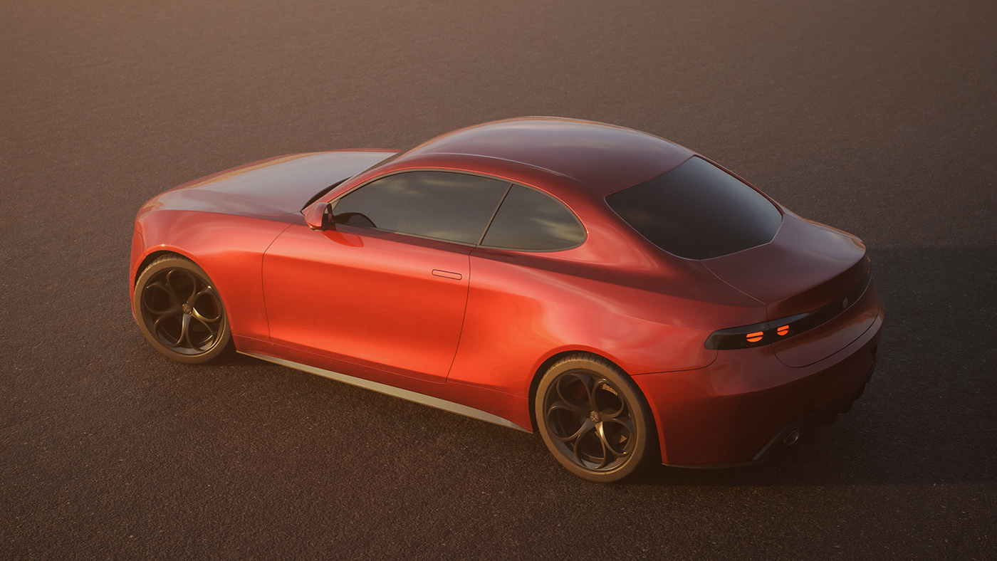 alfa romeo car car design automotive   CGI Render 3D Unreal Engine blender Digital Art 