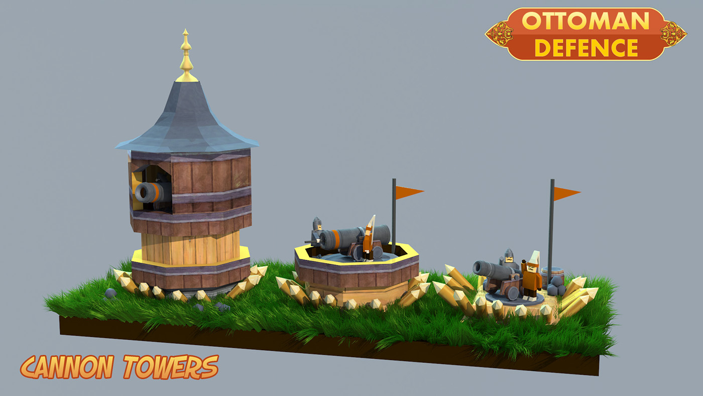 mobile game Game Art game asset tower defence 3D Modelling mobile game art