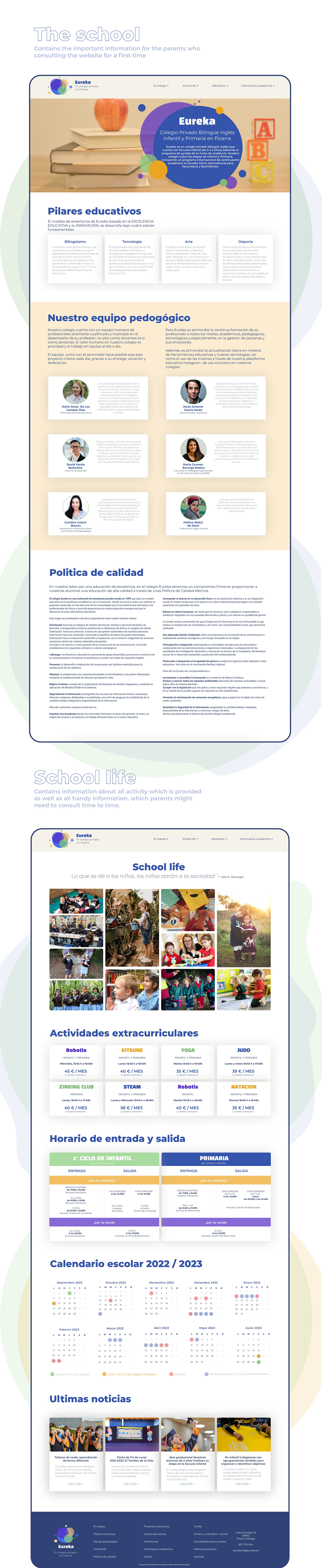 children educación Education el colegio Private children school school UI/UX Web Design  Website website development