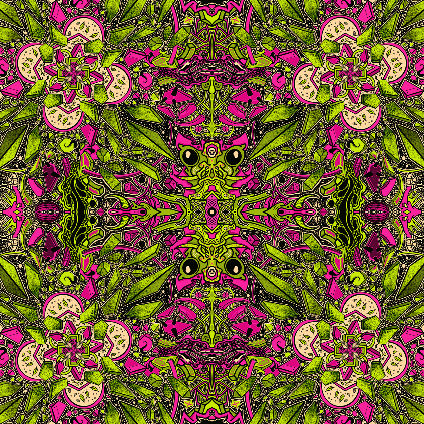 artwork cool Digital Art  digital illustration fragments ILLUSTRATION  pink Procreate Space  symmetrical