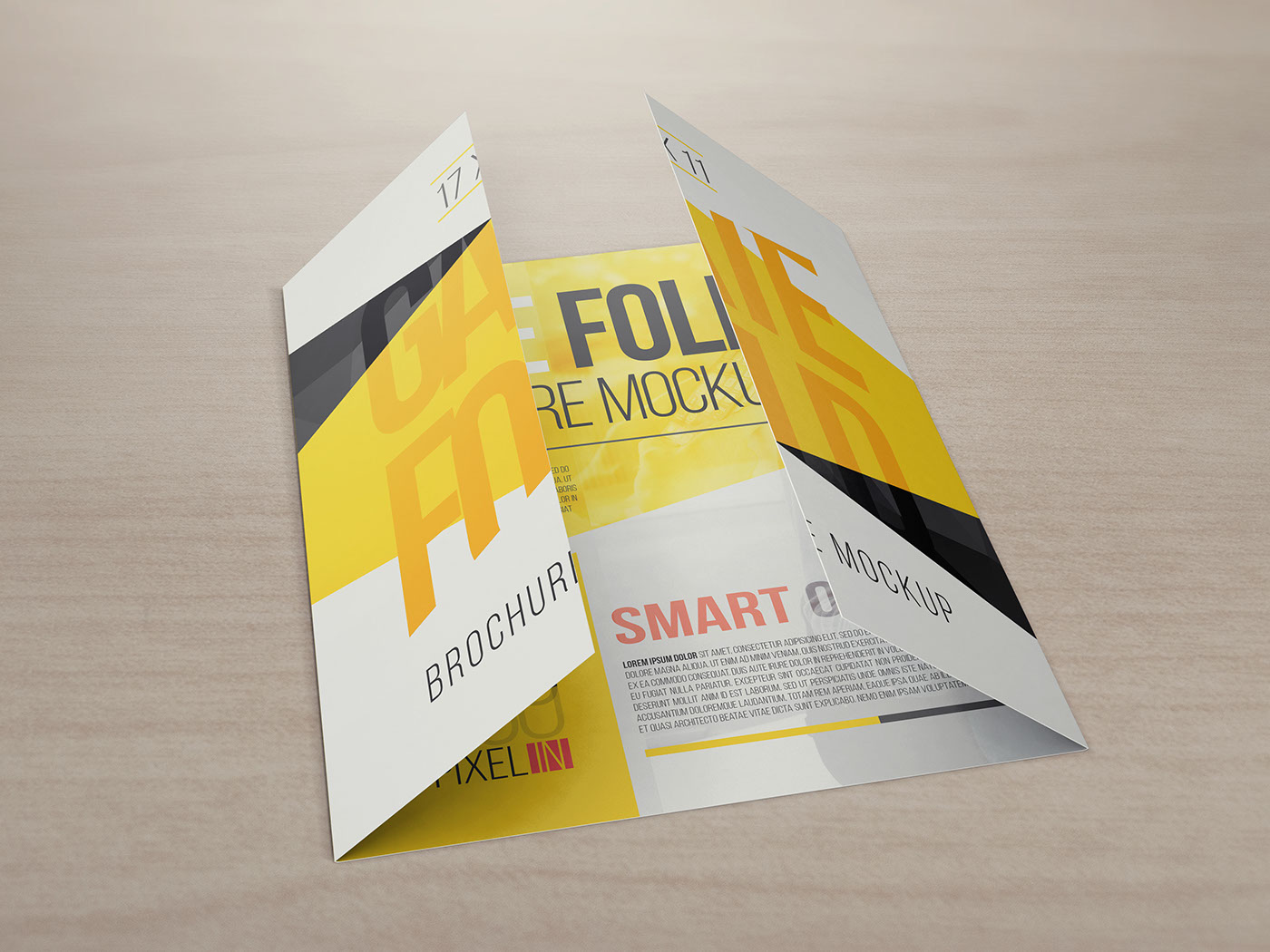 flyer mockup Brochure Template mockup template Mockup mock up mock-up gate fold Gate-fold gate fold brochure single gatefold open gate fold 17x11