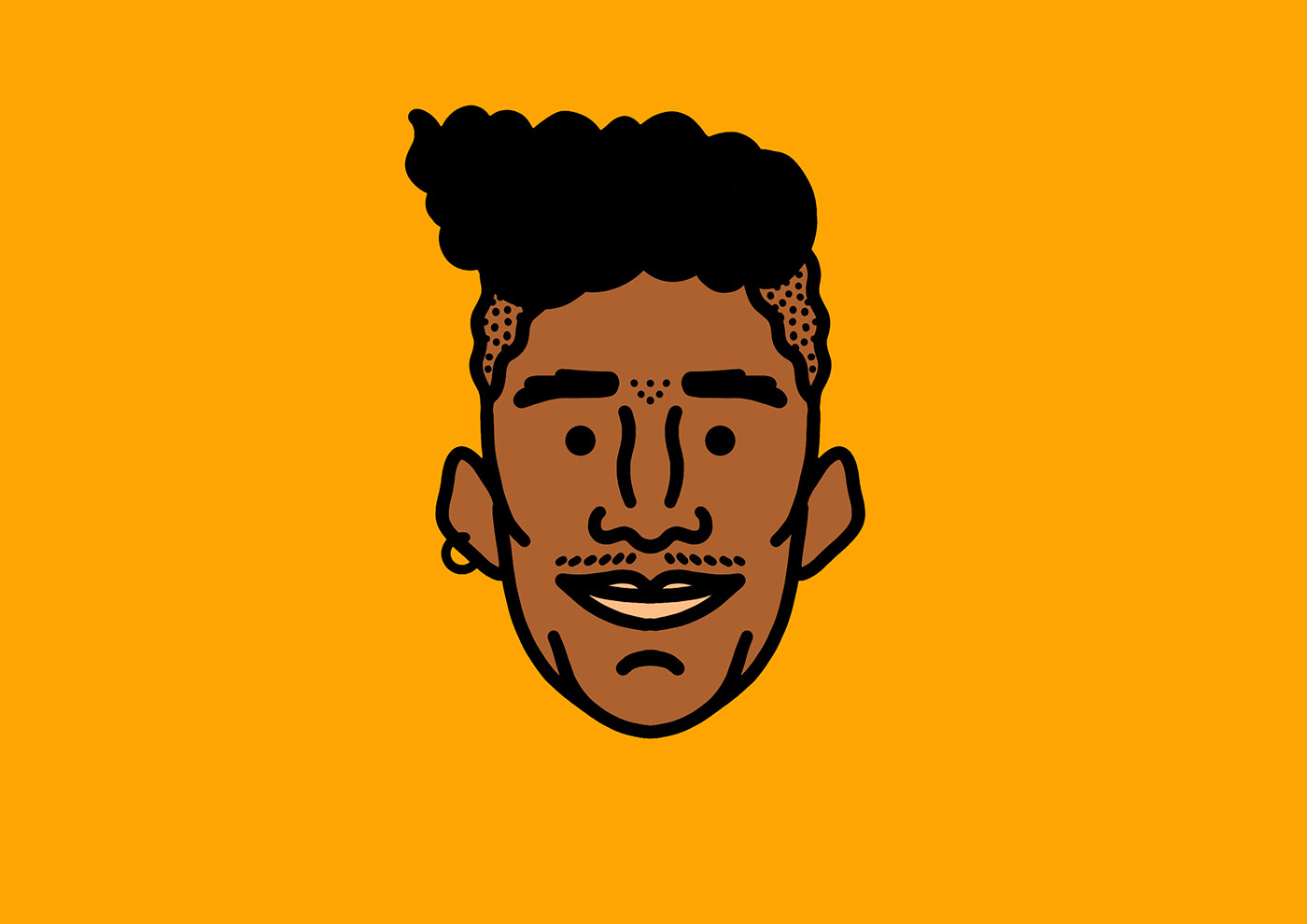caricature   Character colour doodle face Fun line portrait Procreate simple