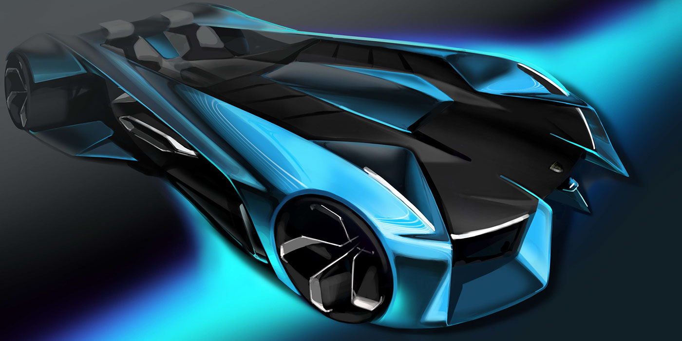 lamborghini concept car automotive   speedster photoshop exterior Interior viscom